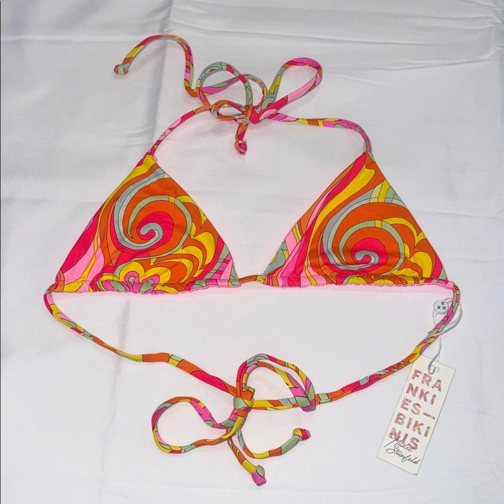 FRANKIES BIKINIS Tia Triangle Bikini Top, XS